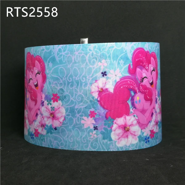 50 ярдов/рулон 3 дюймов 75 мм мультфильм напечатанный grosgrain лента RTS2558