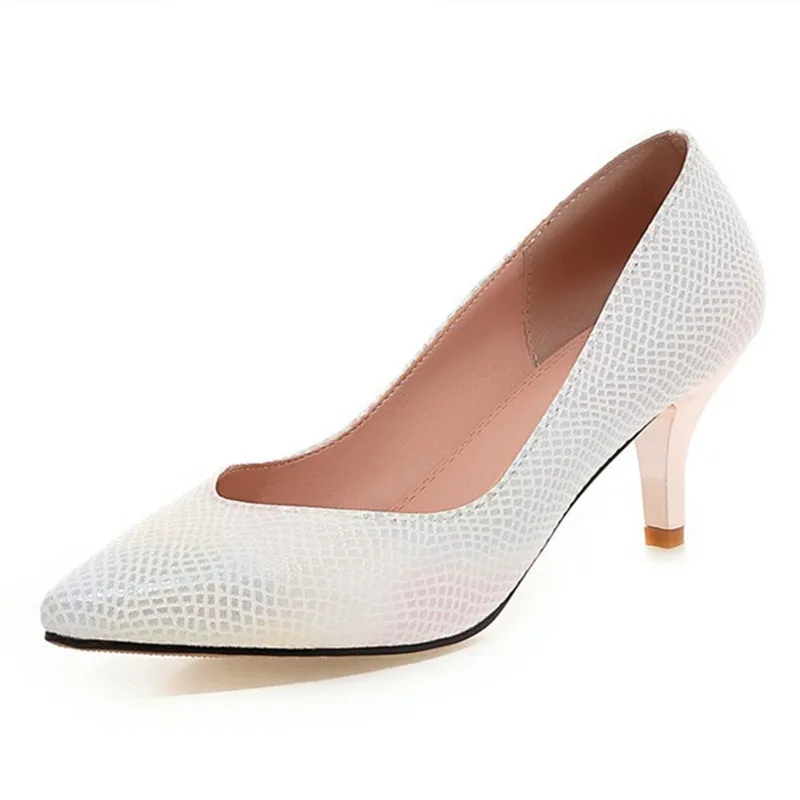 

2016Spring Summer Autumn new Fashion Pointed toe thin High Heels Women Pumps concise brand design female Shoes Plus size 32-43