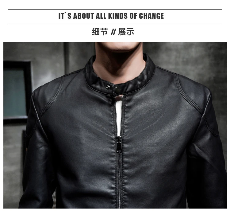 Мотоциклетные Куртки мужские кожаные куртки мужские черные Chaqueta Cuero Hombre Slim Fit Jaqueta Masculino Couro Casacos Masculino