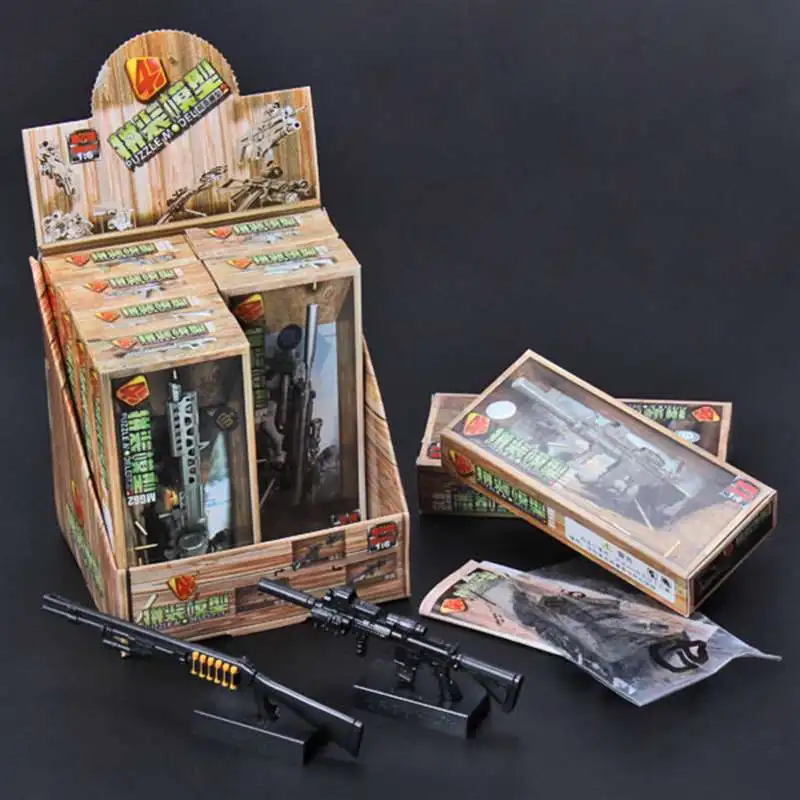 

1:6 4D Gun Model 2nd Generation Assemble Firearms MG62 Machine Gun AK74 Rifle HK416 Submachine Classic Gun Toy For Action Figure