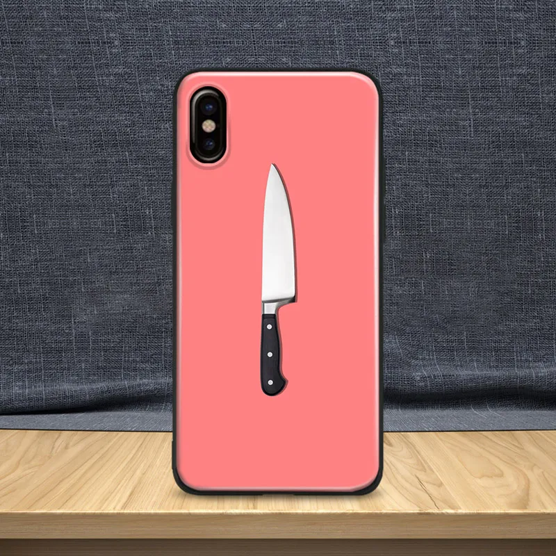 

Knife Minimalist Aesthetic Art Soft Silicone Phone Case Cover Shell For Apple iPhone 5 Se 5s 6 6s 6Plus 6sPlus 7 8 7Plus 8Plus X