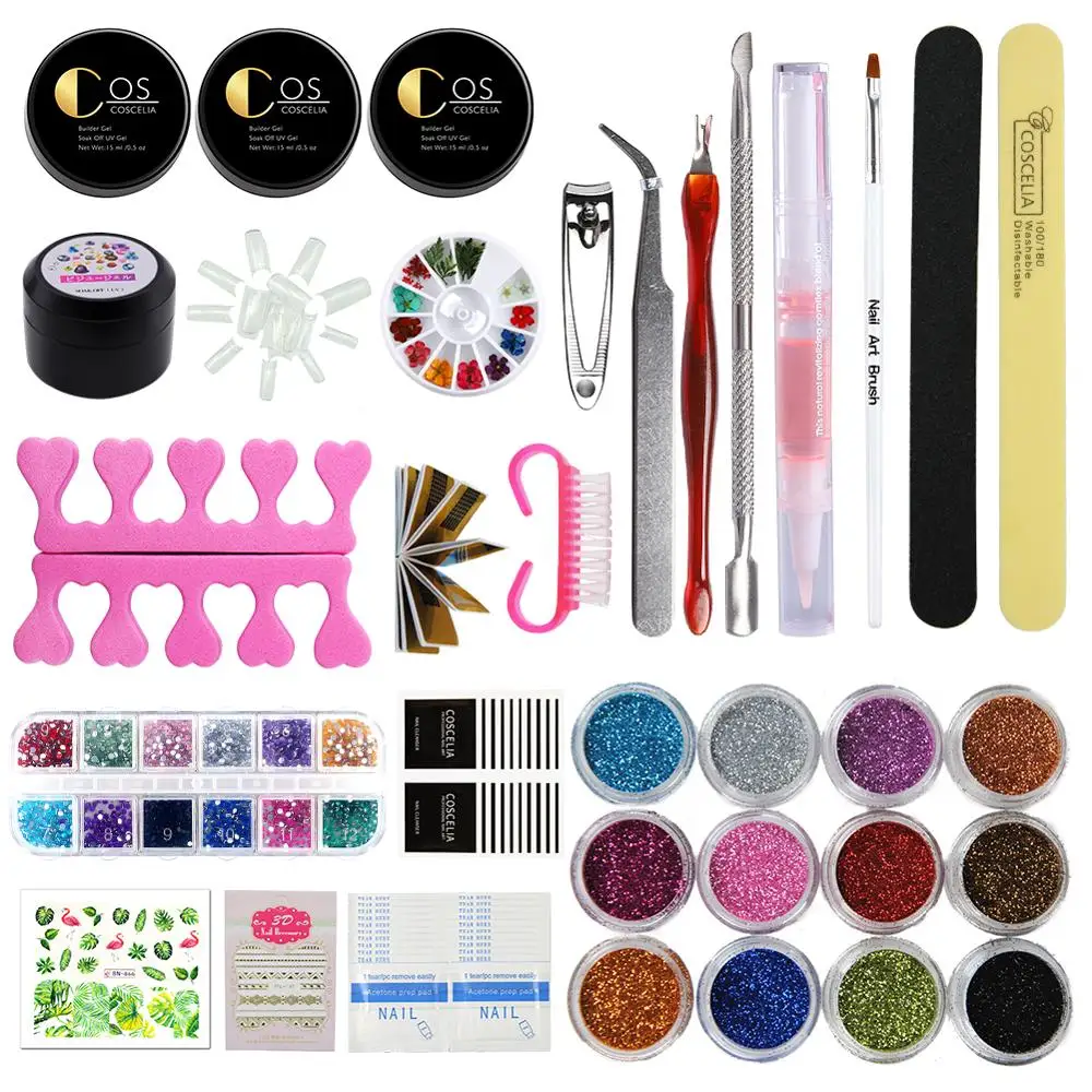 

COSCELIA Manicure Set Plastic Manicure Nail Tool Suit Nail Art Sanding Files Buffer Block Manicure Tools