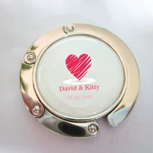 325 шт/партия На Заказ Свадебный логотип Сумка Вешалка Складная Сумочка крючок свадебный душ кошелек