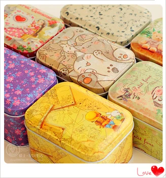 

Matte Square Storage Box Jewelry Condom Metal Box Candy Gift Card Tin Box