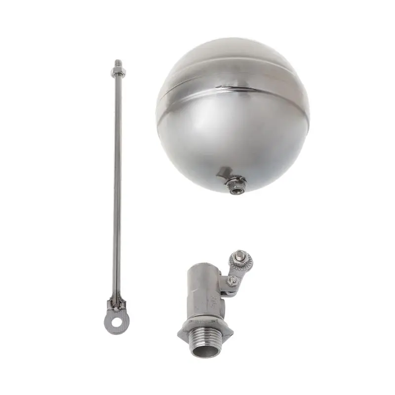 Flow Control Balanced Float Ball for Valve DN15 Male Thread Water for Tank Ball Stainless Steel Float Valve Wate