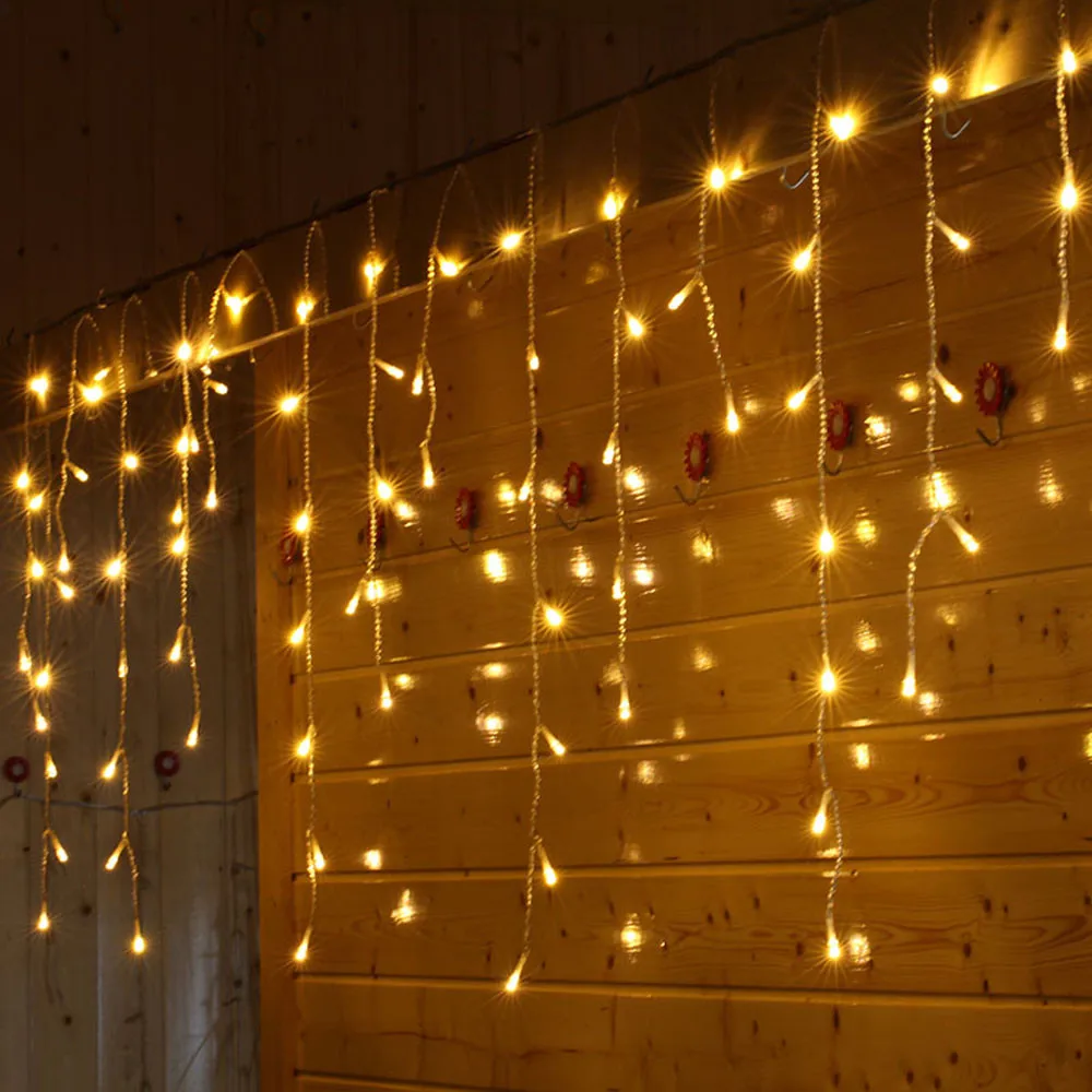 1,5 м светодиодный оконный светильник в виде сосульки, гирлянды в виде водопада, гирлянды для внутреннего и наружного использования, рождественские, праздничные, Свадебные гирлянды& s