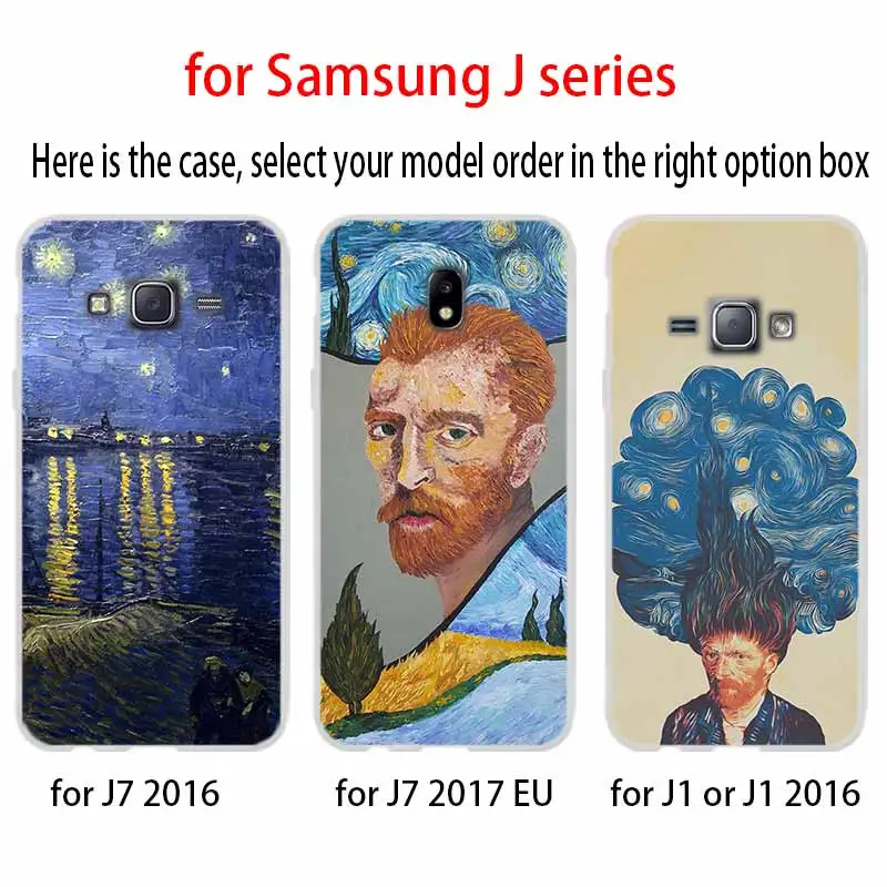 Чехол для телефона Samsung Galaxy J6 J4Plus J8 J3 J7 2018 J5 j7 2017 2016 j6 Prime чехол с картиной Винсента