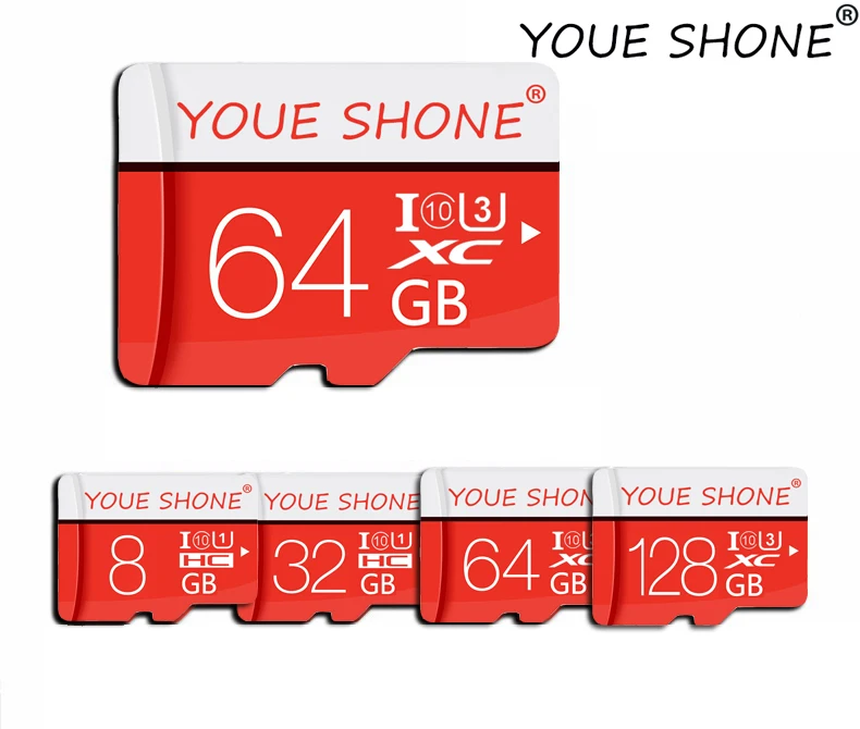 Youe shone 32 Гб microsd карта памяти 8 ГБ 16 ГБ 32 ГБ 64 Гб 128 Гб класс 10 micro sd карта флэш-карта 4 Гб флешка