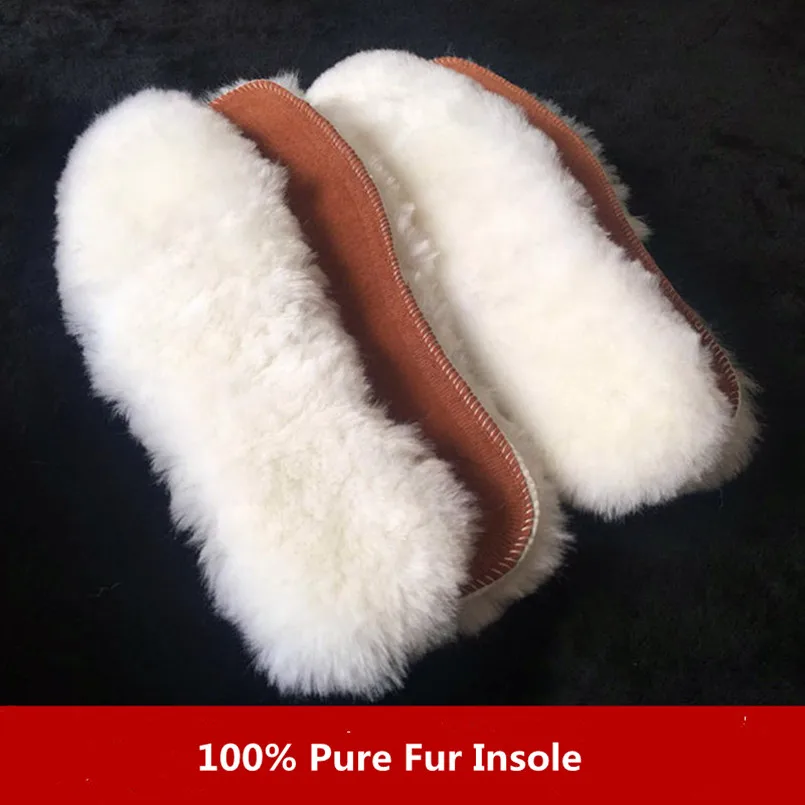 

Very Soft & Warm Pigskin Wool Natural Fur Insoles Thick Winter Sweat-Absorbent Insoles Men Women Cashmere Shoes Boots Insoles