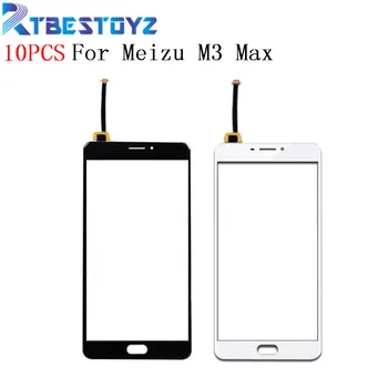 

RTBESTOYZ 10PCS/Lot 6 inch For Meizu M3 Max Digitizer Touch Screen Glass Panel Meilan Max Mobile Phone Replacement Parts