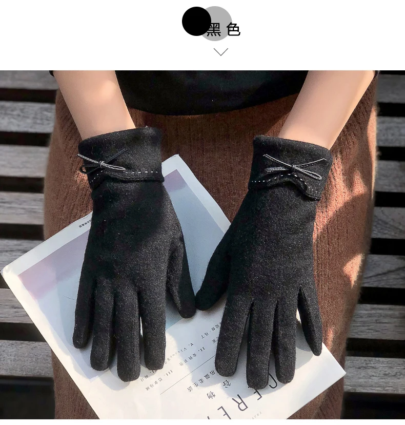Шерстяные Перчатки женские добавить бархат утолщение перчатки для сенсорных экранов зимние теплые студенческие перчатки сенсорный экран зимние перчатки 0813