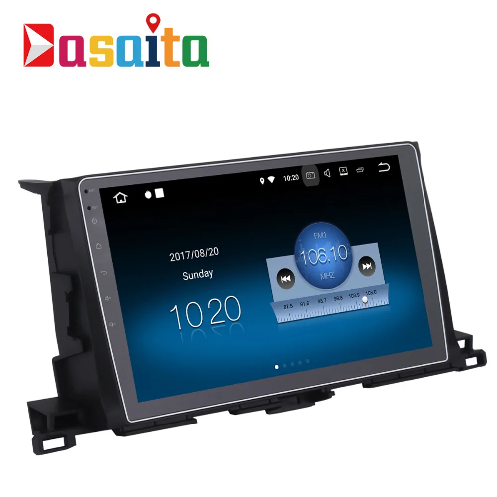 Dasaita 10 2 &quotAndroid 8 1 Автомобильный gps плеер Navi для Toyota Highlander 2015 2016 с 2G + 16G