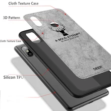Para redmi note 5 Pro/redmi 6a/6 Pro caso redmi s2 Y2/moda elk Padrão silicon TPU Pano caso textura Para Xiao mi mi a2 lite