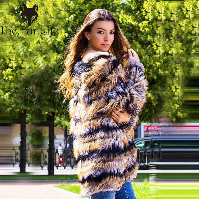 

New Arrive Real Fox Fur Coat Strips Style For Ladies Natural Fox Fur Jackets Wholesale For Women