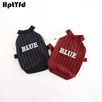

High Quanlity Pet Dog Hoodie Clothes Cat Puppy Striped Clothes Baseball Uniform Coat for Small Medium Dogs Sweatshirt Coat