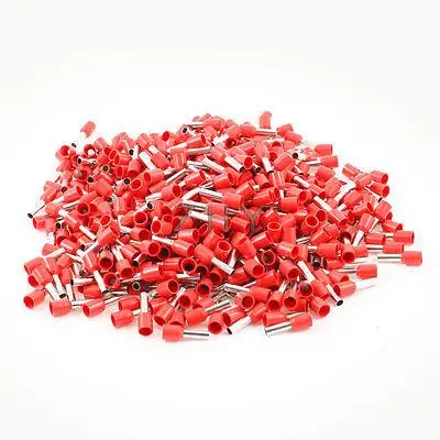 

1000pcs Red PVC Sleeve 12 AWG Insulated Crimp Terminals Cable Lug