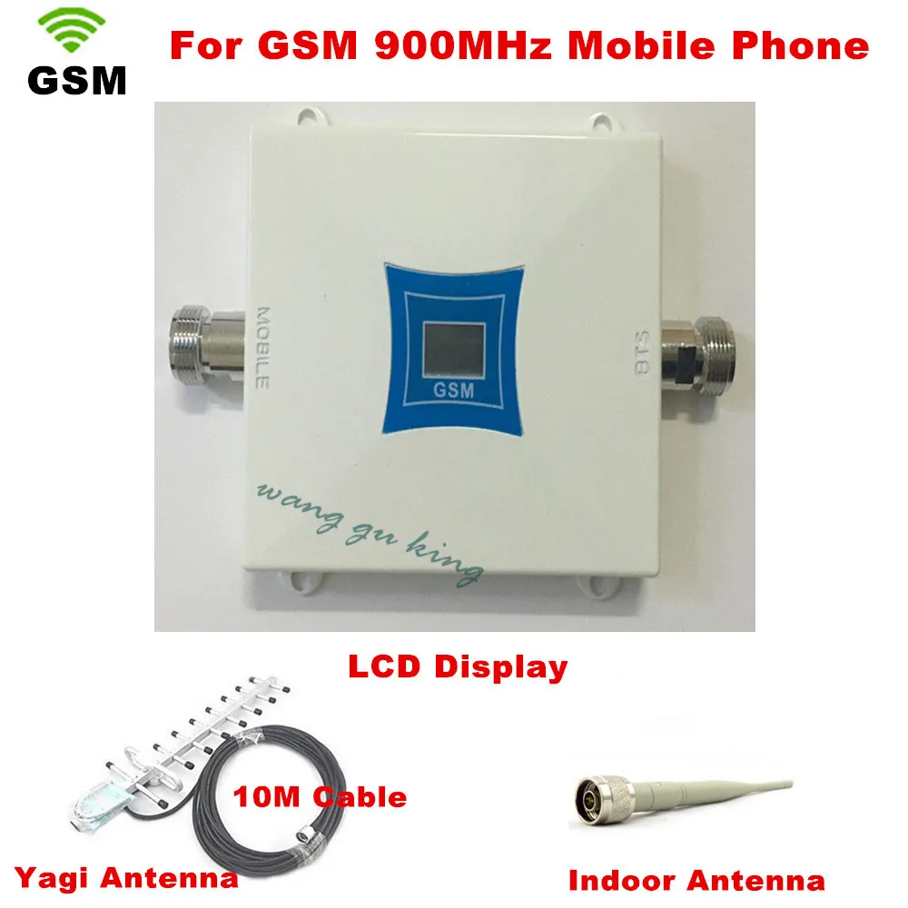 

LCD Display !!! GSM 900Mhz Mobile Phone Signal Booster , GSM Signal Repeater , Cell Phone Amplifier + Yagi Antenna with Cable