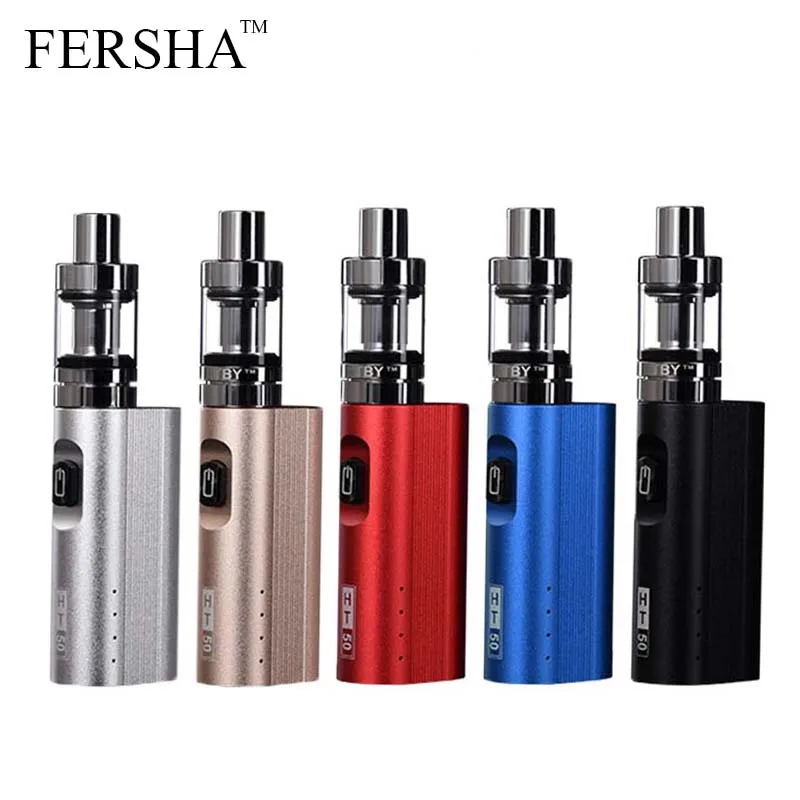 

FERSHA Electronic Cigarette 50W Adjustable vape mod box kit 2200mah 0.5ohm battery 2ml tank e-cigarette Big smoke atomizer vaper