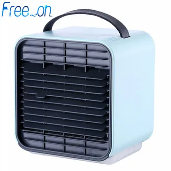 

Mini USB Portable Air Conditioner Conditioning Humidifier Purifier Air Cooler Rechargeable Cooling Desktop Fan With LED Light