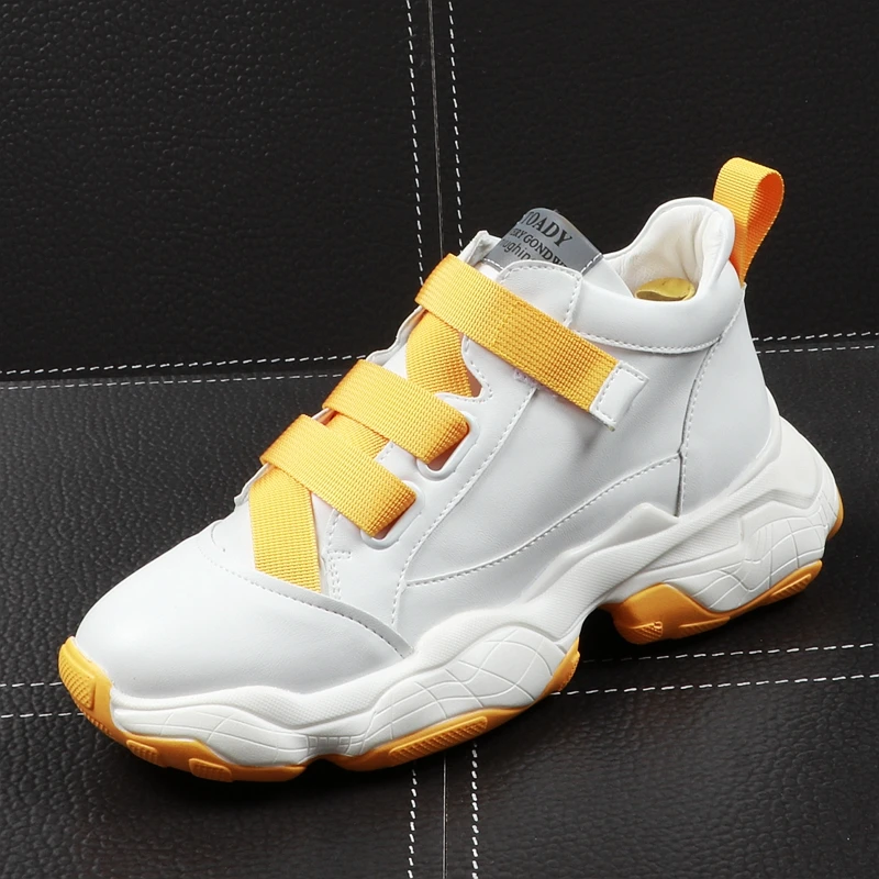 CuddlyIIPanda Men Fashion Casual Ankle Boots Spring Summer Autumn Thick Bottom Trending High Top Shoes Toady Print Sneakers | Обувь