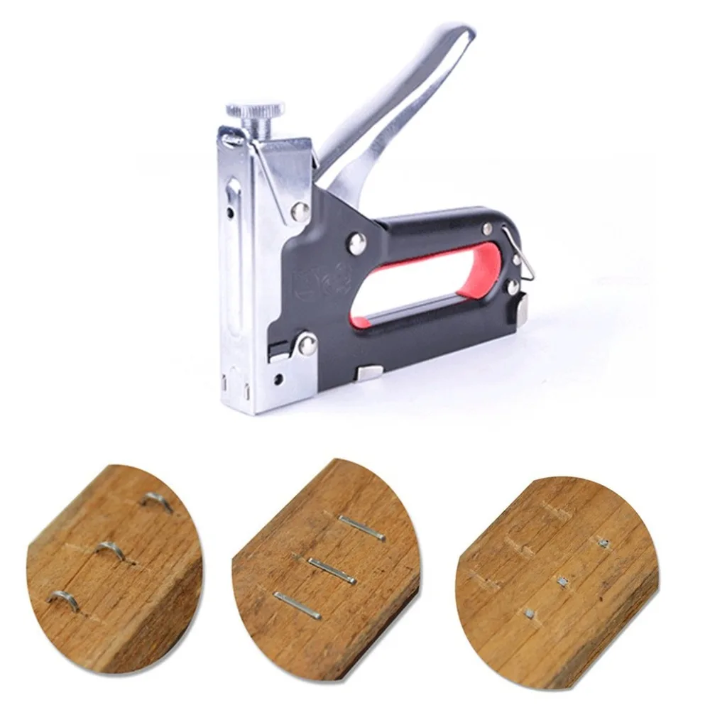 

Manual Nail Staple Gun 3-in-1 Stapler for Wood Furniture Door Upholstery Framing Nail Gun Durable Heavy-duty Hand Tool