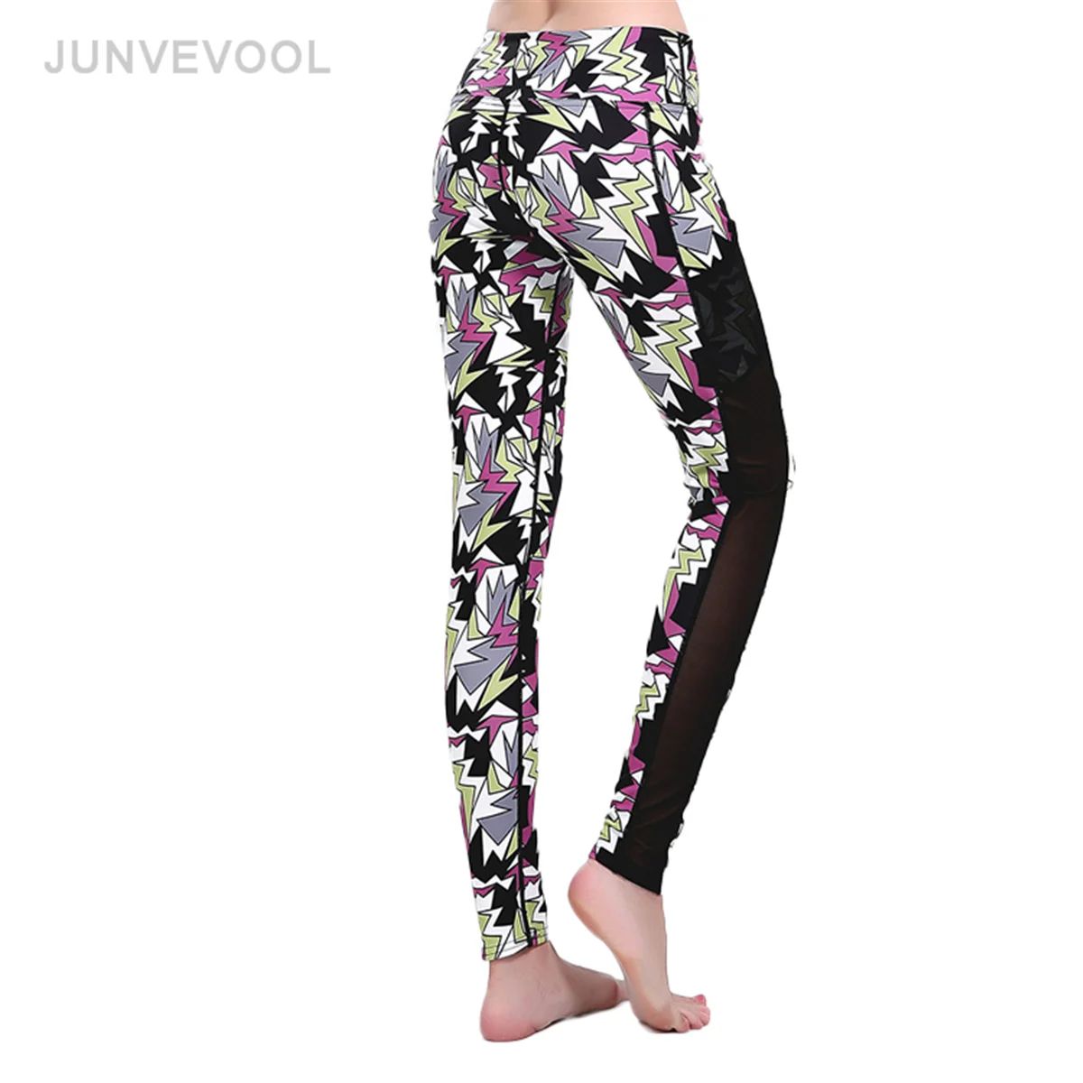 Autumn Floral Leggings Dancing Mesh Sexy Legging Stretch Colorful Hip