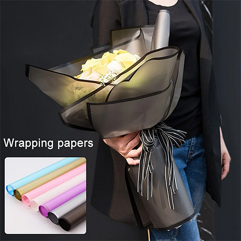 New 20pcs Korean Flowers Two-tone Packing Neutral Color Gift Wrapping Paper Florist Flower Wrapping Paper Bouquet Supplies