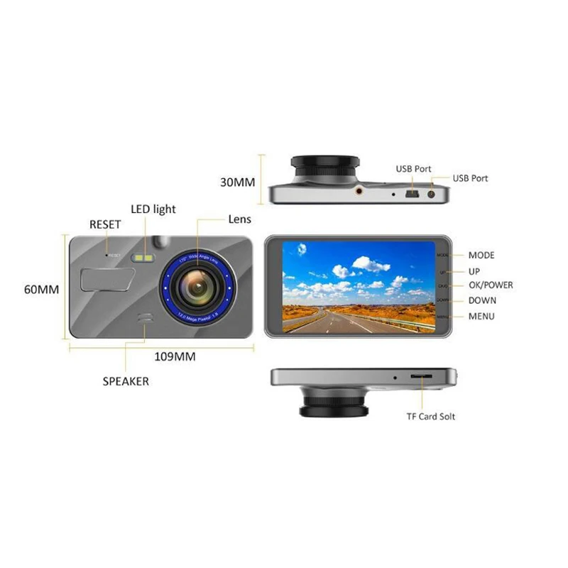 Kissen Full HD 1080P Car DVR 4 Inch IPS Screen Car Camera Dual Lens Dash Cam Video Recorder Night Vision G-sensor Registrator Kissen Full HD 1080P Car DVR 4 Inch IPS Screen Car Camera Dual Lens Dash Cam Video Recorder Night Vision G-sensor Registrator