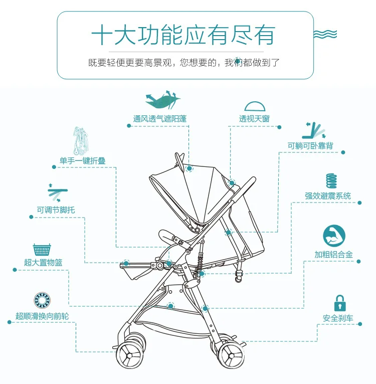 Double baby Stroller for Twins Omni-directional Wheels Half Lying Twin Baby Stroller Baby Double Jogging Stroller 360 Degree