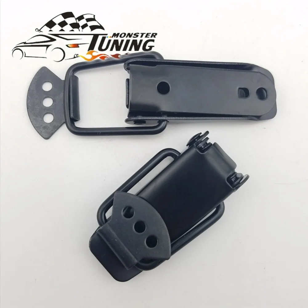 

Tuning Monster Security Hook Lock Clip Kit Universal Clip Hasp For Racing Car Truck Hood Quick Release Fasteners With Logo
