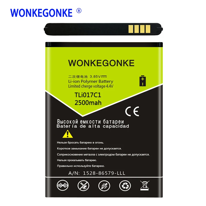 WONKEGONKE TLI017C1 батарея для Alcatel One Touch PIXI 3 4," 5019D 5017D 5017A 5017X5017 5027B TLi017C2 батареи