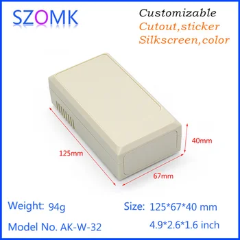 

10pcs szomk plastic box junction box project case control enclosure plastic electronics enclosure box 125*67*40mm