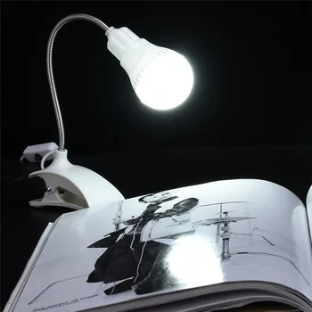 

LAIDEYI Creative Led Desk Lamp Flexible Clip Eye Protection Reading Led Lamp Bedroom Bedside USB Table Lamp Home Decor Light