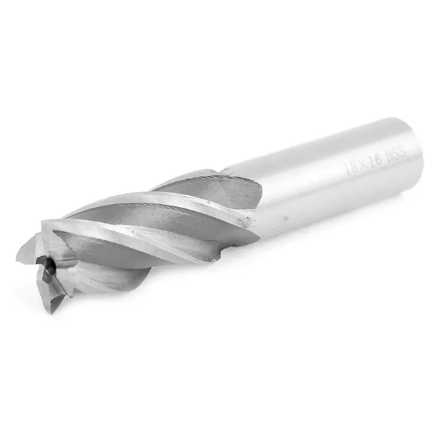 UXCELL 1PCS 18x16mm HSS Coarse Teeth Straight Shank 4 Flute End Milling Cutter 95mm Long Deep Helical Groove