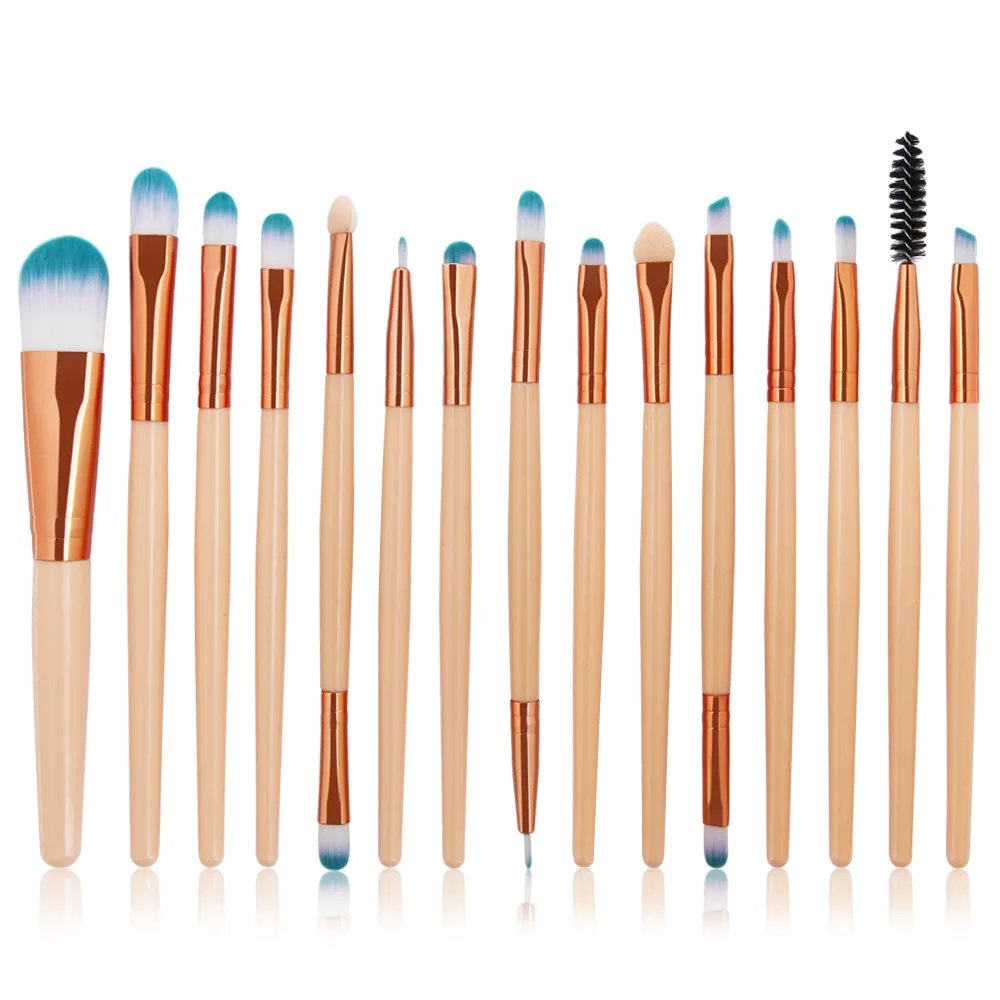 

15pcs/set Makeup Brush Set tools Make-up Toiletry Kit Wool Make Up Brush Set Professional Cosmetic Set New Dropship