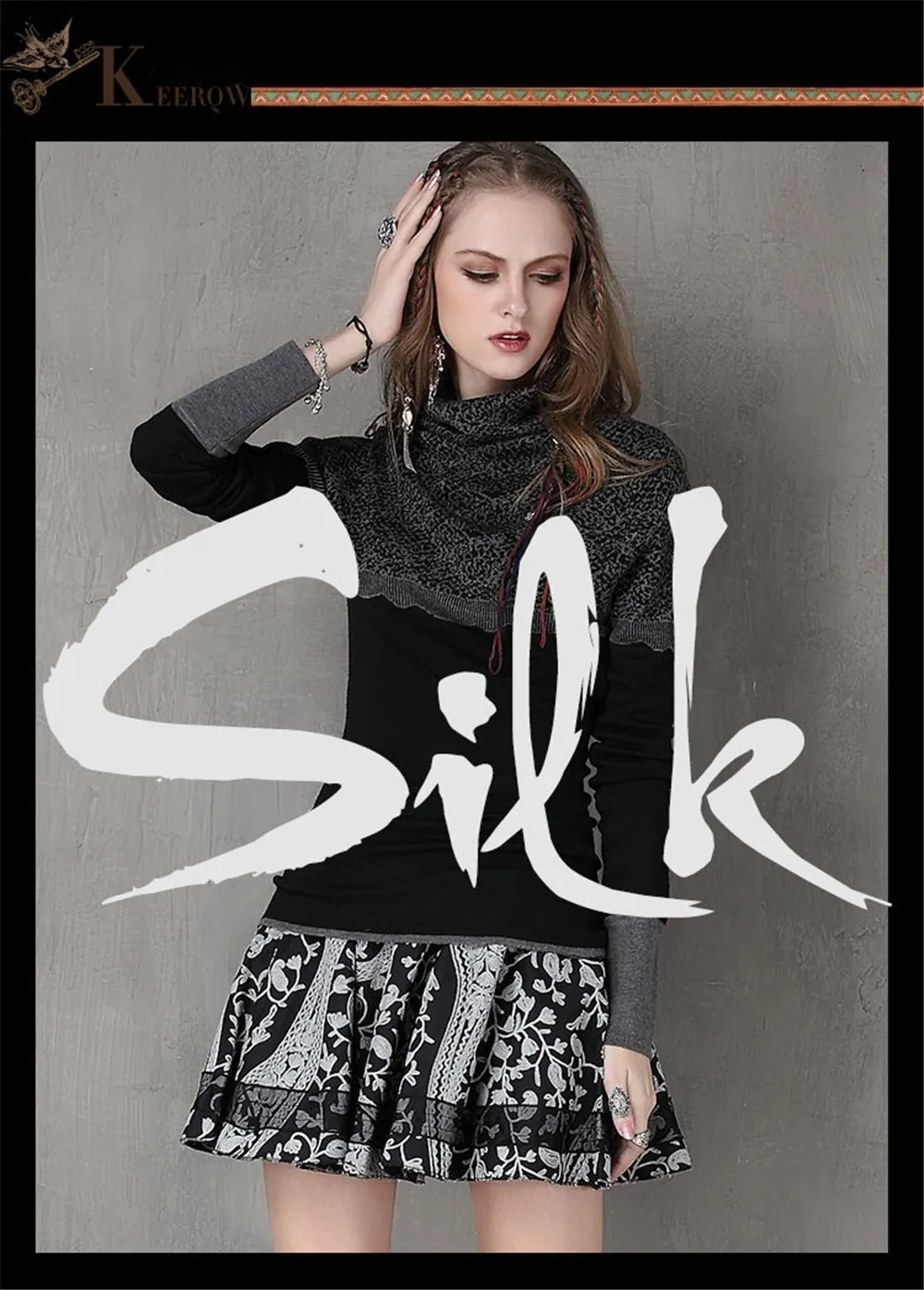 Vintage Winter Women Sweater Cardigan Knitting Pullover Long Sleeve Lace Sweater Women Jacquard Turtleneck Women Autumn Sweaters (1)