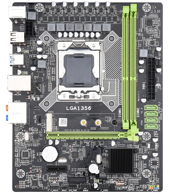 X79A Lga 1356 материнская плата Usb3.0 поддержка серверной памяти Reg Ecc и процессор Lga1356 Xeon