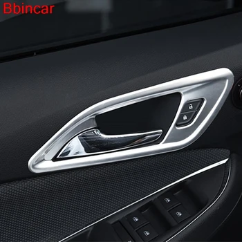 

Bbincar Car Stainless Steel Matte Handle Cover Detector Trim Inner Door Handle Bowl Cup Frame 4PCS For Chevrolet Cruze 2017 2018
