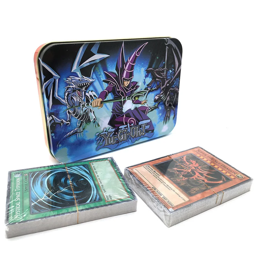

66pcs/set Cards Egyptian God Collectible Toys YuGiOh Legendary Board Game Collection Cards with Metal Box Gift for Boys