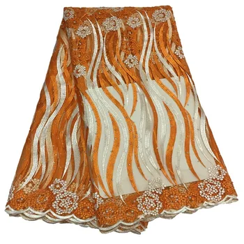 

2019 High Quality Nigeria Lace Fabric Latest Stones Mesh African Net Lace Fabric Swiss Volie Cotton Lace Fabric For Wedding
