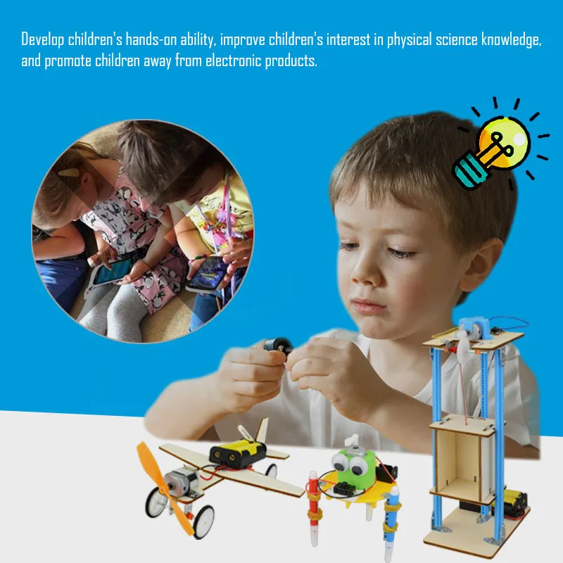 DIY Electric Toy Creative Hyperbolic Model Through The Wall Design Physics Science Experiment Teaching Aid STEM Educational Toys