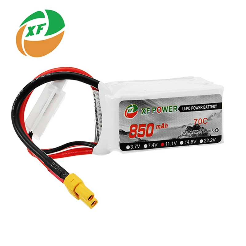 Высокое качество XF мощность 11 1 В 850 мАч 3S 70C Lipo батарея аккумуляторная с разъемом
