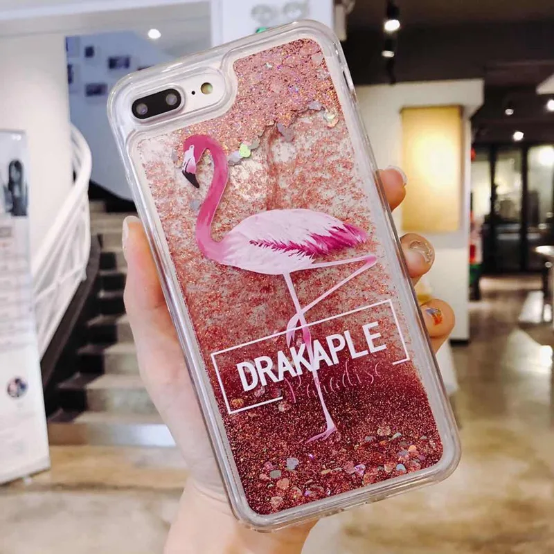 

Luxury liquid quicksand flamingo phone case for samsung J4 6 7 8 3 PLUS 2018 J310 510 710 2016 J 3 5 7 PRO Phone back cover