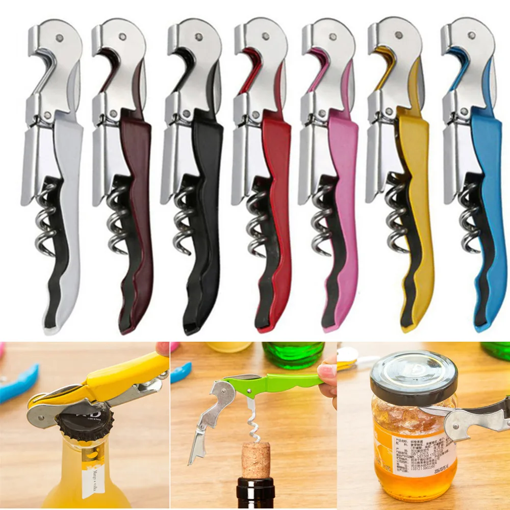 

NEW Creative Bottle Opener Stainless Steel Wine Corkscrew Beer Bottle Can Remover Cutter for Kitchen Tools Bar Accessoires