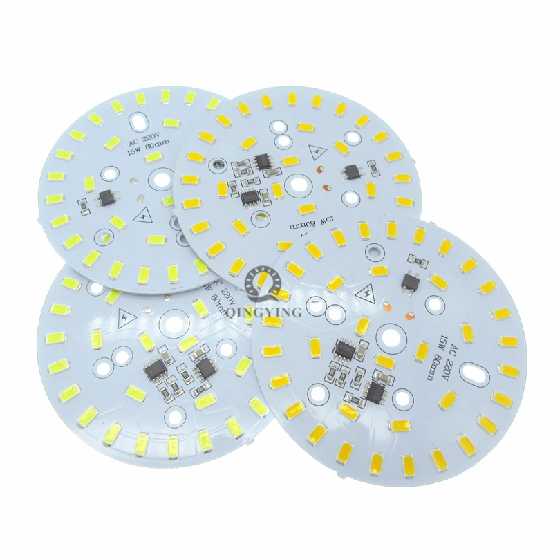 100 шт. 5730 SMD PCB AC 220 В прямое подключение 3 Вт 5 Вт 7 Вт 10 Вт 12 Вт 15 Вт 18 Вт 24 Вт нет необходимости драйвер алюминиевая ламповая панель