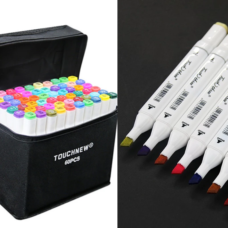 

two tips pen set marer for artists aechitecture watercolor brush pen student Painting drawing sketching markers