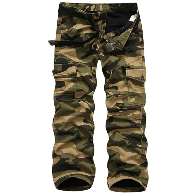 Зимние армейские модные мужские брюки, мужские большие камуфляжные брюки, теплые флисовые мужские брюки-карго, повседневные мешковатые тактические брюки - Цвет: 3