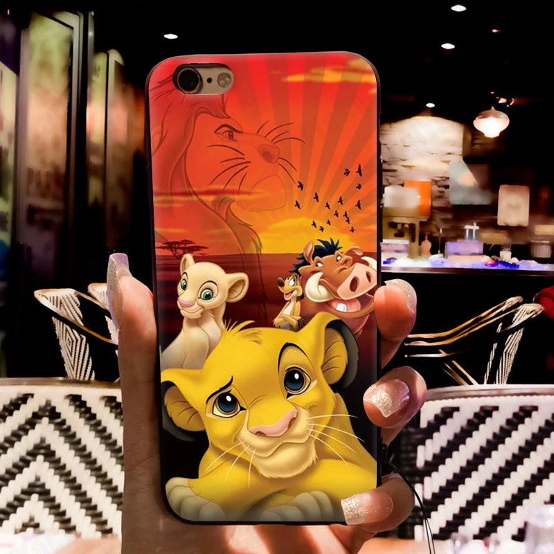 MaiYaCa El Rey León Hakuna Matata Coque caja del teléfono de la cáscara del teléfono de Apple iPhone 8 7 6 6 S Plus X 5 5S SE 5C cubierta