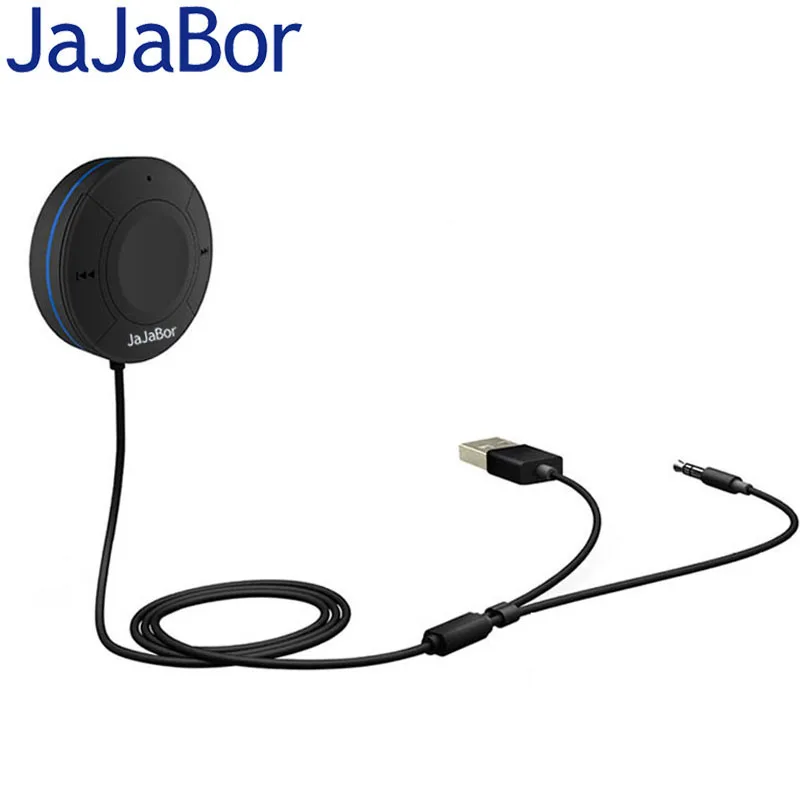

JaJaBor Bluetooth Car Kit Hands-Free Audio Wireless Bluetooth 4.1+EDR Stereo Audio Music Receiver with Mic 3.5mm AUX Input
