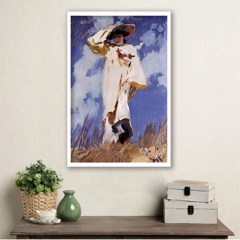 

diy painting by numbers john singer sargent a gust of wind living room purtrait impression decorate paint hand drawing